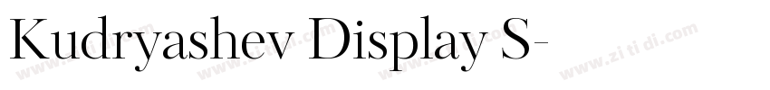 Kudryashev Display S字体转换 Kudryashev Display S字体转换